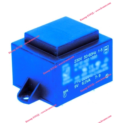 ТРАНСФОРМАТОР 6VA/1U2/9V/667mA DT1030051 DANTRAFO A/S