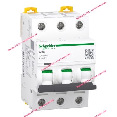 Автоматичен прекъсвач  A9F85310 Acti9 iC60H 3P D 10A SCHNEIDER ELECTRIC