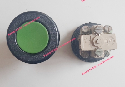 Бутон, зелен, 2 позиции, без задържане, NC+NO 500V 2.5A