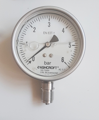 Манометър 100 T5500 ASHCROFT 0-6bar M20 ф100мм кл.1
