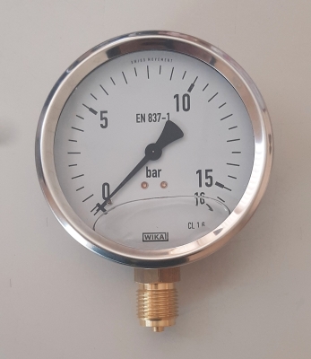 Манометър EN 837-1 WIKA 0-16bar M20 ф100мм кл.1.6