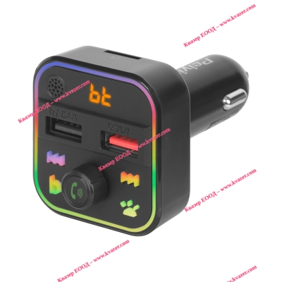 FM Трансмитер Peiying, Bluetooth, 2xUSB-A Quick Charge  5V/3A