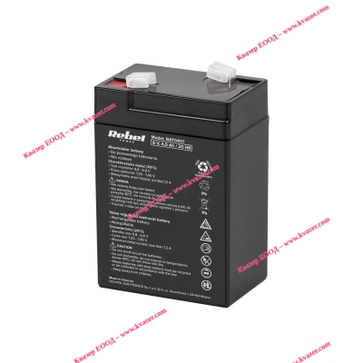 Акумулатор Rebel 6V 4.5Ah 70x48x100mm
