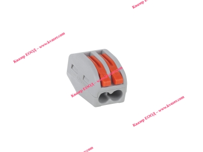 PCT58102 Клема за бърза връзка 0.75 – 2.5 кв.мм, 2 позиции,