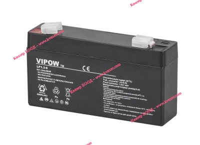 Акумулатор VIPOW 6V 1.3Ah 96x24x51mm