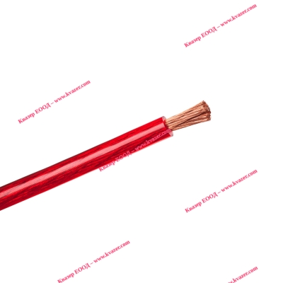Захранващ кабел 4Ga OD10mm CU+AL, силиконов, 21.15 кв.мм, червен