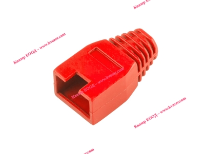 Гумен червен корпус за мъжки съединител RJ45