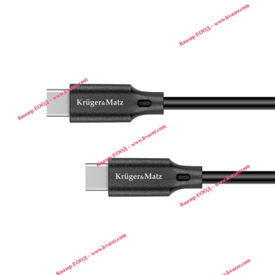 Кабел USB Type-C - USB Type-C 100W Kruger&Matz Basic  1м черен