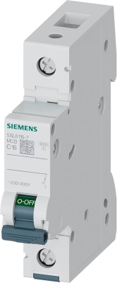 Автоматичен прекъсвач 1P C16A 5SL6116-7 SIEMENS