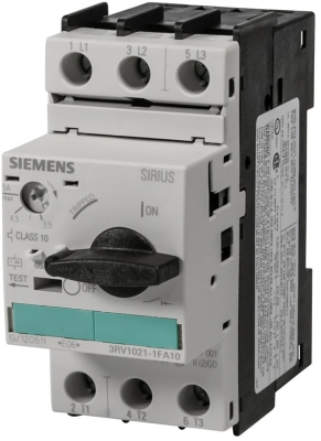 Моторна термично-токова защита, трифазна 3.5...5A 1.5kW, 3RV1021-1FA10 SIEMENS