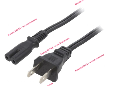 Захранващ кабел за касетофон с NEMA 1-15 (A) щесел, 3 метра 2x18AWG 250V 7A