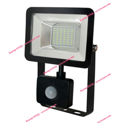 068-011-0020 Светодиоден прожектор със сензор за движение SMD LED 20W 2200Lm 6400K IP65 220V черен