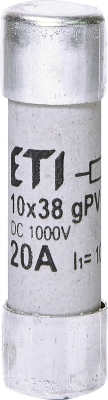 Предпазител 1000V DC за фотоволтаични панели ETI POLAM 002625108 CH 10x38mm gPV 20А