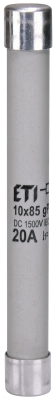 Предпазител 1000V DC за фотоволтаични панели ETI POLAM 002626234 CH 10x85mm gPV 20А