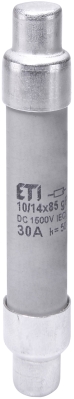 Предпазител 1000V DC за фотоволтаични панели ETI POLAM 002626236 CH 10/14x85mm gPV 30А