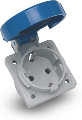 Контакт ШУКО за панелен монтаж 2P+T (немски) 16A 250V AC IP 67 Famatel 13960
