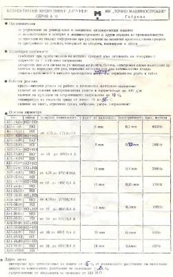 Безконтактни индуктивни датчици А11-18.03