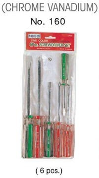 Комплект 6 бр.отвертки CHROME VANADIUM RUBICON 160