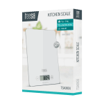 Електронна кухненска везна до 5кг TEESA, бяло стъкло