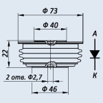 Диод В500-8, 800V 500A