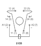 Реле R15 RELPOL DPDT бобина 220V AC