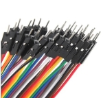 Лентов кабел 10 PIN цветен с конектори мъжки, 20 см