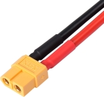 Букса захранваща dc xt60-f/m комплект мъжка+женска с кабел 4mm2 awg12