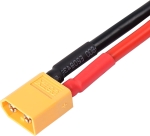 Букса захранваща dc xt60-f/m комплект мъжка+женска с кабел 4mm2 awg12