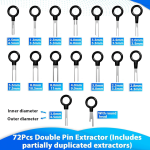 Комплект инструменти за демонтаж на терминали 139 части Eurokomp E6359 pin extractors
