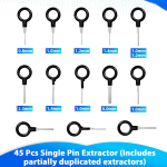 Комплект инструменти за демонтаж на терминали 139 части Eurokomp E6359 pin extractors