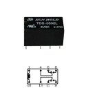 Реле TDS 0502L бобина 5V DC, DPDT