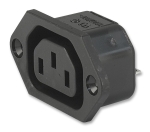 Захранваща букса, женска, за панел, 3 PIN AC. C13 , IEC 60320, 6600.3300 SCHURTER