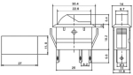 КЛЮЧ ASW-09D 12V/20A ЖЪЛТ ВКЛ-ИЗКЛ