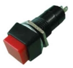 БУТОН PBS-12B 250V 3A ЧЕРВЕН