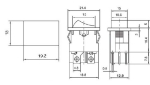 КЛЮЧ MIRS-101-2C3/D 12V / 15A ЖЪЛТ ВКЛ.-ИЗКЛ.