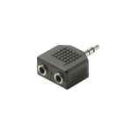 ПРЕХОДНИК 3.5mm мъжки стерео жак - 2 х 3.5mm женски стерео жака A-3134