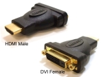 преходник HDMI-DVI (мъжки HDMI -  женски DVI)