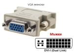 преходник DVI към VGA