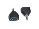 ПРЕХОДНИК 3.5mm МОНО ЖАК мъжки-2x3.5mm  МОНО ЖАК женски