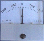 измервателен уред амперметър, аналогов, MP80 2000A - 0 - 2000A DC