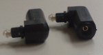 Velocity Right Angle TOSLINK Port Saver Adapter