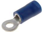 ST-080/B Кабелна обувка за кримпване изолирана M3, ф:3,2mm, 1,5÷2,5mm2, изолирана, синя