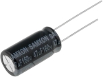 47uF/160V 10x20mm 105°C Кондензатор електролитен KM47/160 SAMXON