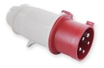 CEE-щифтов куплунг без капак, 230/400 V/ 16A, 5-полюсен (3P+N+E) червен IP44