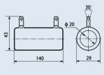 Резистор жичен ПЭВ-75 75W 56 ohm ±5% керамичен