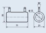 Резистор жичен ПЭВ-30 30W 200 ohm керамичен