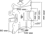 TTS-L211-200 Стойка за Телевизор 14-42", до 35кг