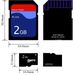 micro SD Card (SDHC) 2GB с SD адаптер