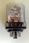 Реле РМ300 бобина - 220VAC 50Hz, 220V/4A  с 3 превключващи контакта