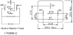 Реле FRC2C-DC12 автомобилно 50А, бобина 12V DC, контакти SPDT